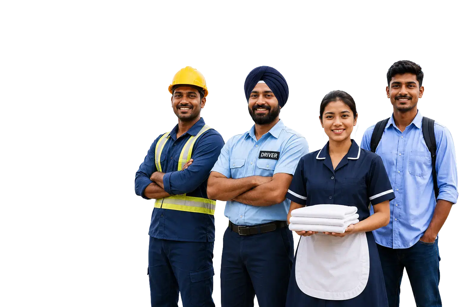 Blue and gray collar workers